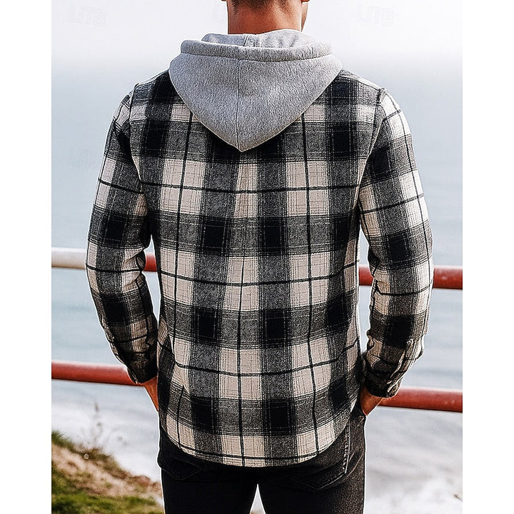 Thatcher | Hooded Checked Shirt Jacket