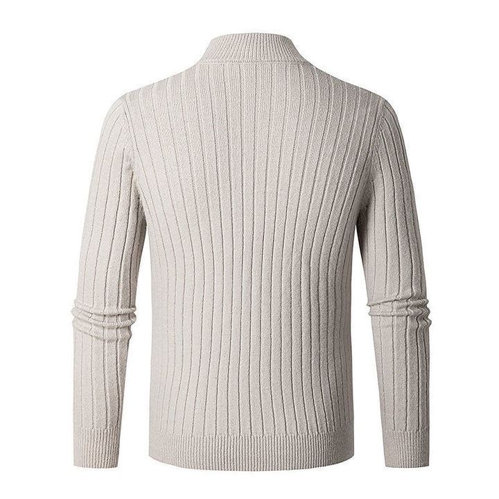Gavin | Ribbed Quarter-Zip Sweater