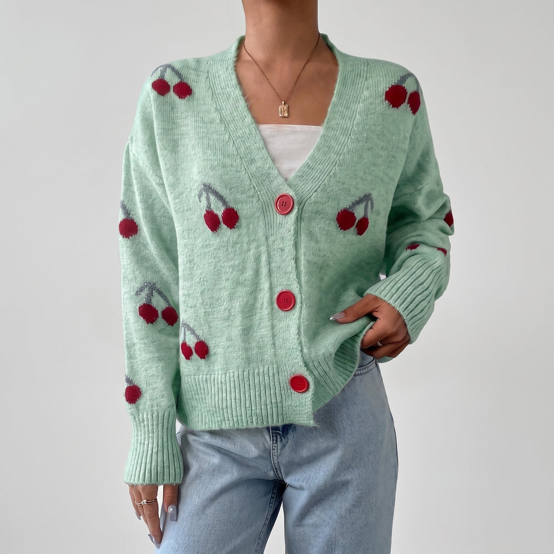 Women's Cropped Knit Cardigan Sweater