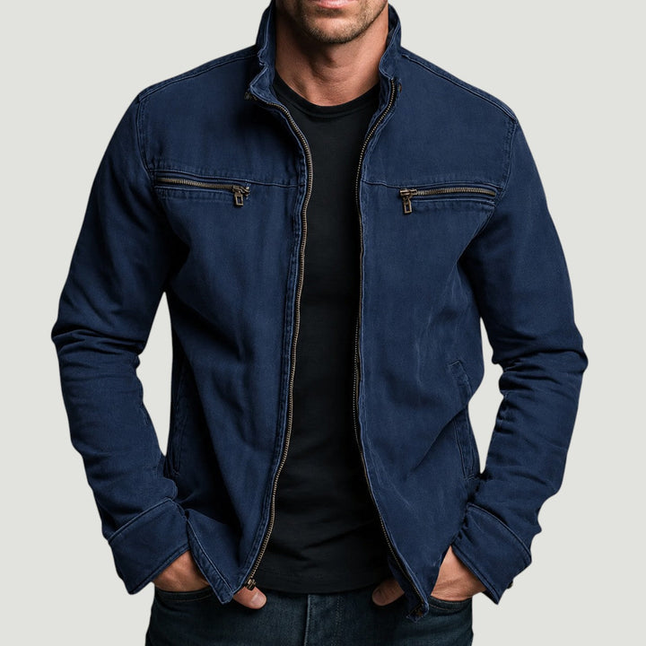 Men’s Zip Front Jacket Casual Streetwear Outer Layer