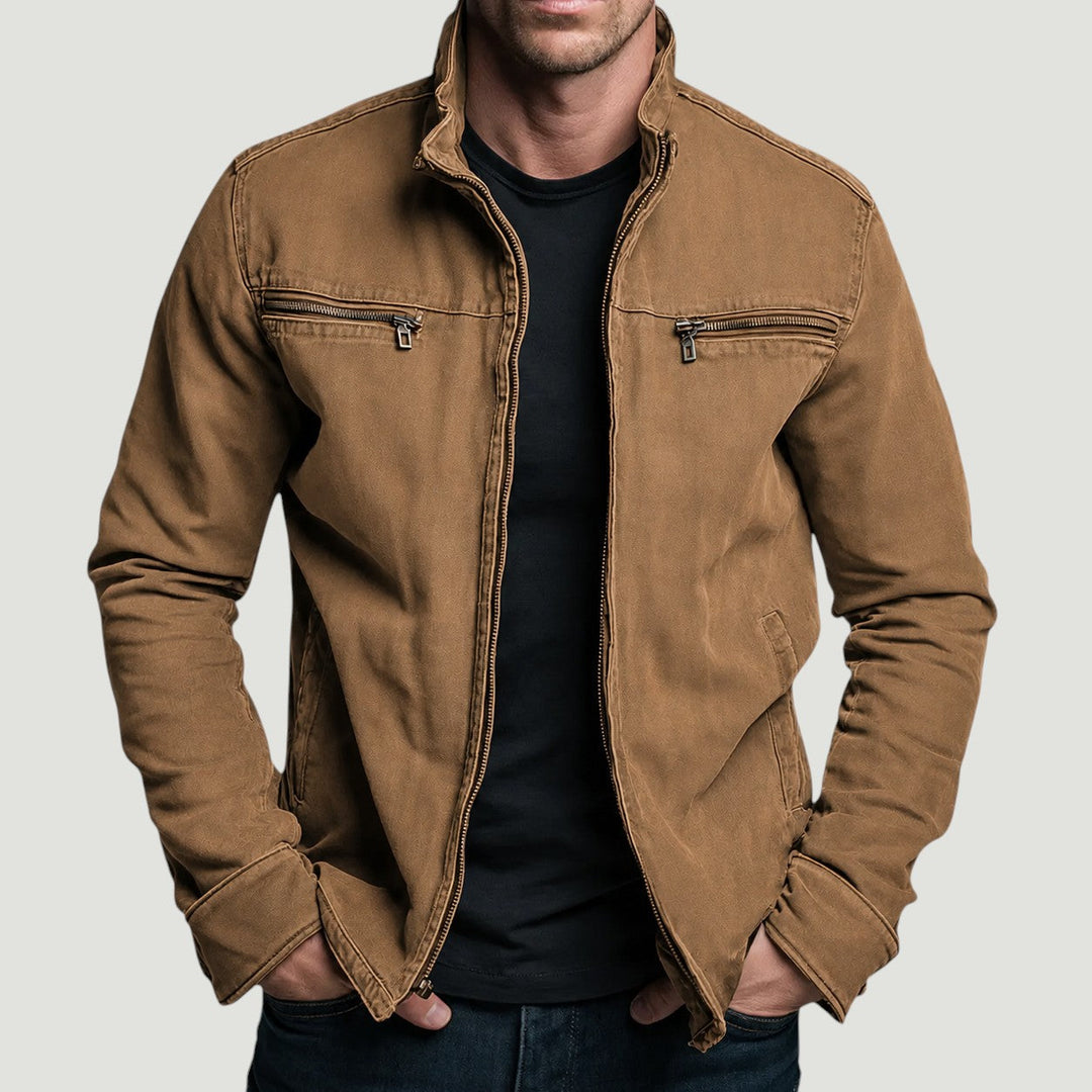 Men’s Zip Front Jacket Casual Streetwear Outer Layer