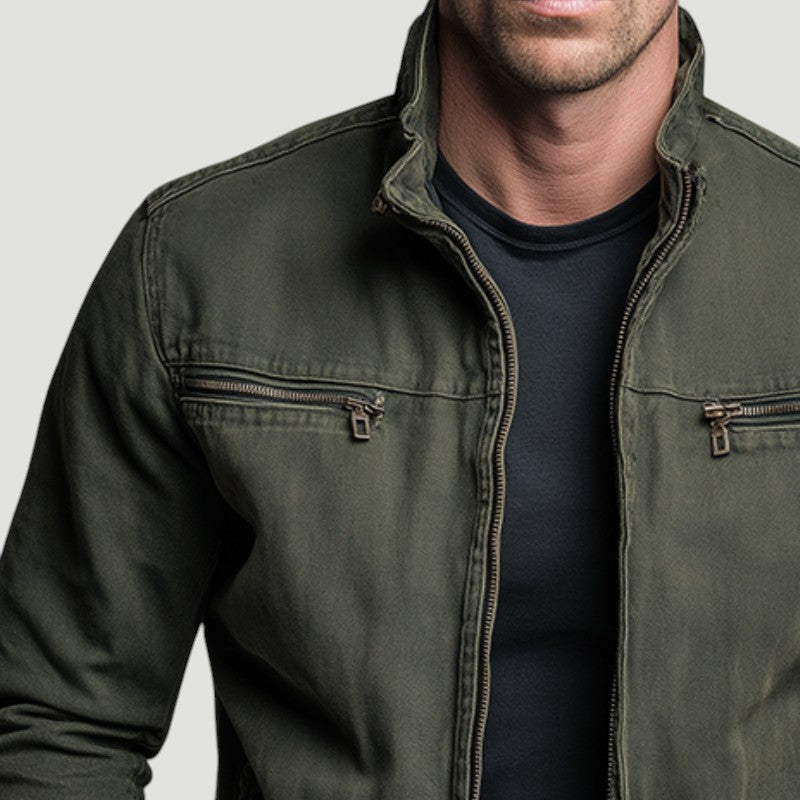 Men’s Zip Front Jacket Casual Streetwear Outer Layer