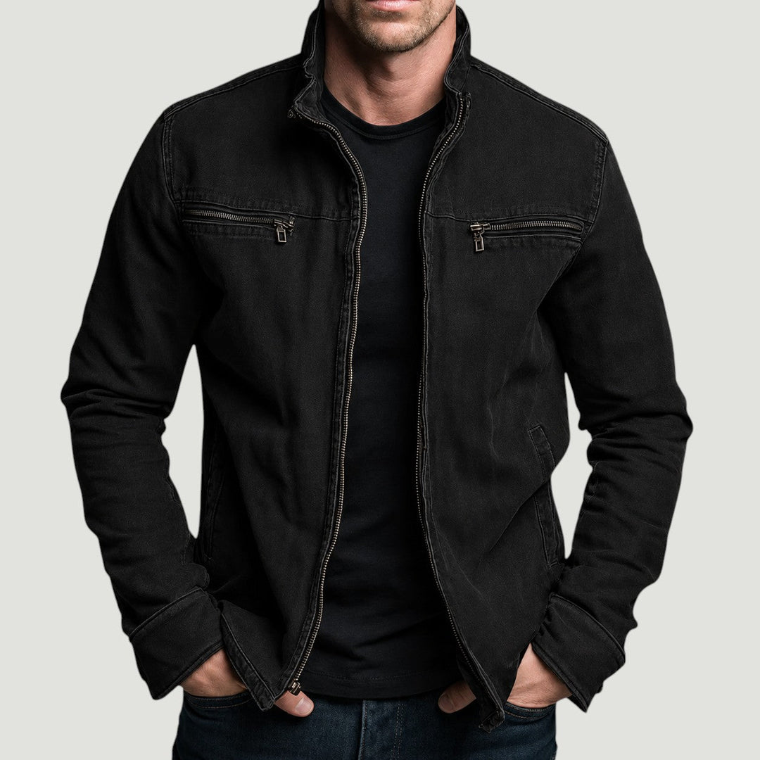 Men’s Zip Front Jacket Casual Streetwear Outer Layer
