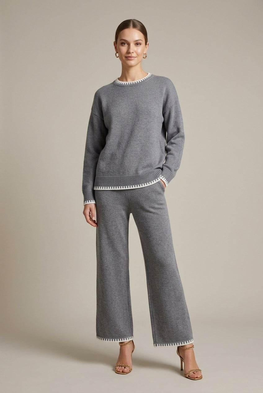 Women's Knit Two-Piece Lounge Set Oversized