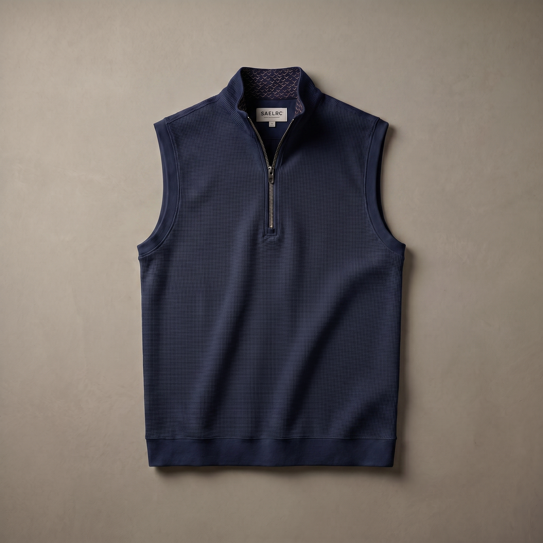 Men's Stretch Golf Vest | Quarter Zip | Windproof Moisture-Wicking Performance Wear