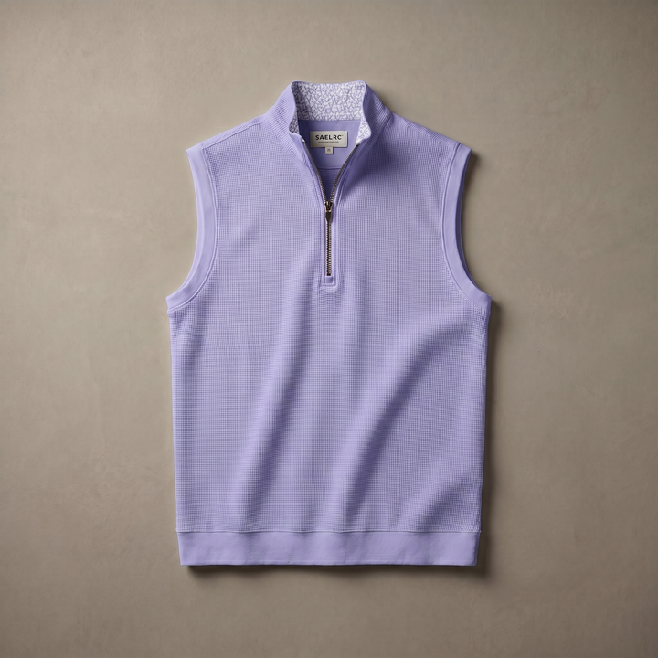 Men's Stretch Golf Vest | Quarter Zip | Windproof Moisture-Wicking Performance Wear