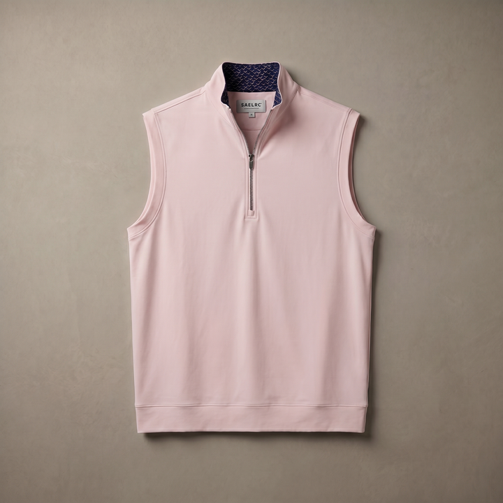 Men's Stretch Golf Vest | Quarter Zip | Windproof Moisture-Wicking Performance Wear