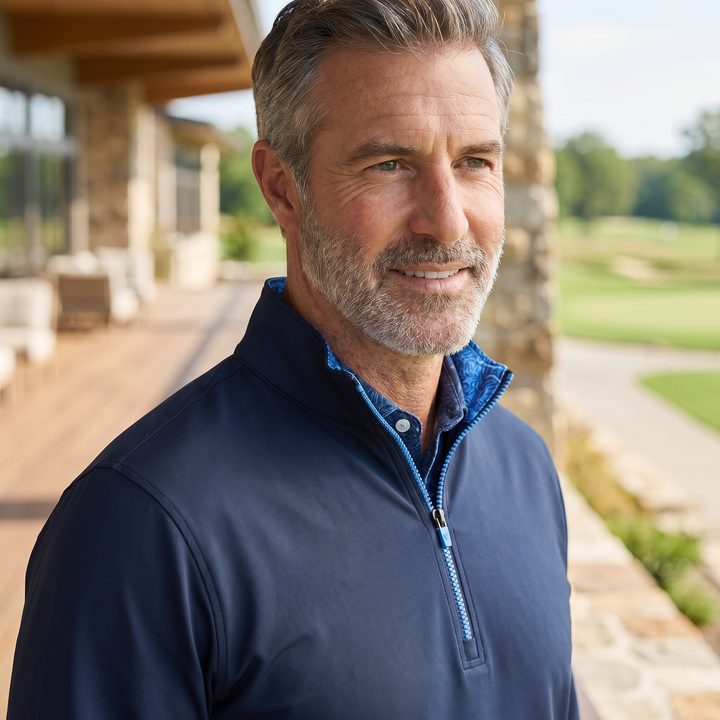 Men's Stretch Golf Vest | Quarter Zip | Windproof Moisture-Wicking Performance Wear