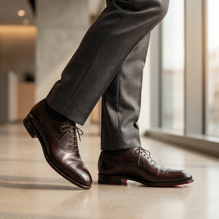 Men's Leather Brogue Shoes | Lace-Up Dress Shoe