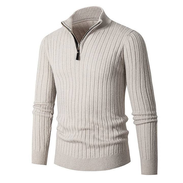 Gavin | Ribbed Quarter-Zip Sweater