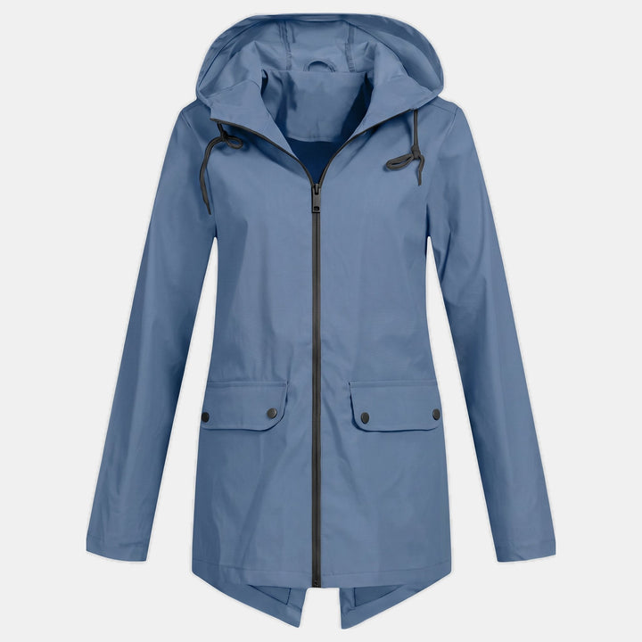 Women's Lightweight Waterproof Rain Jacket, Short Full Zip