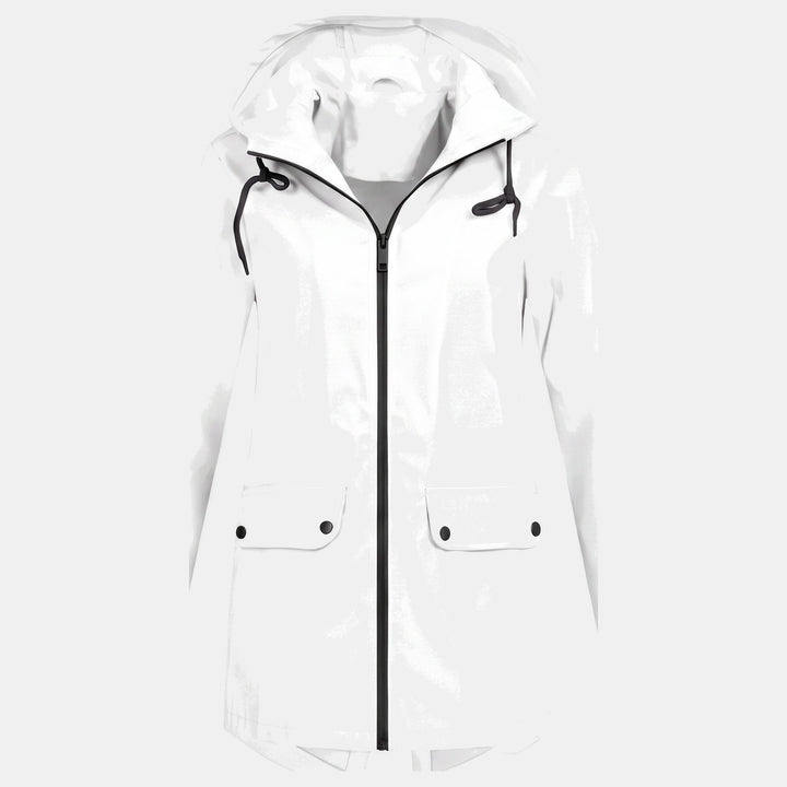 Women's Lightweight Waterproof Rain Jacket, Short Full Zip