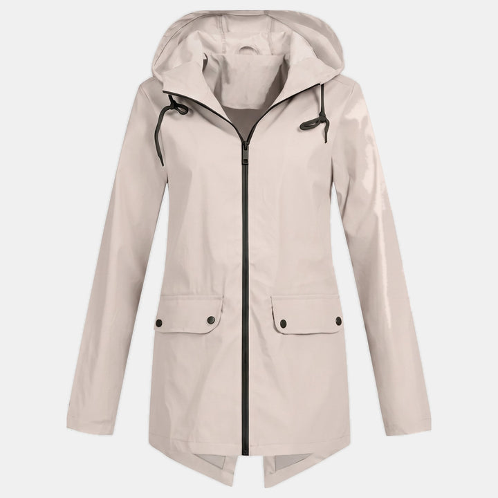 Women's Lightweight Waterproof Rain Jacket, Short Full Zip