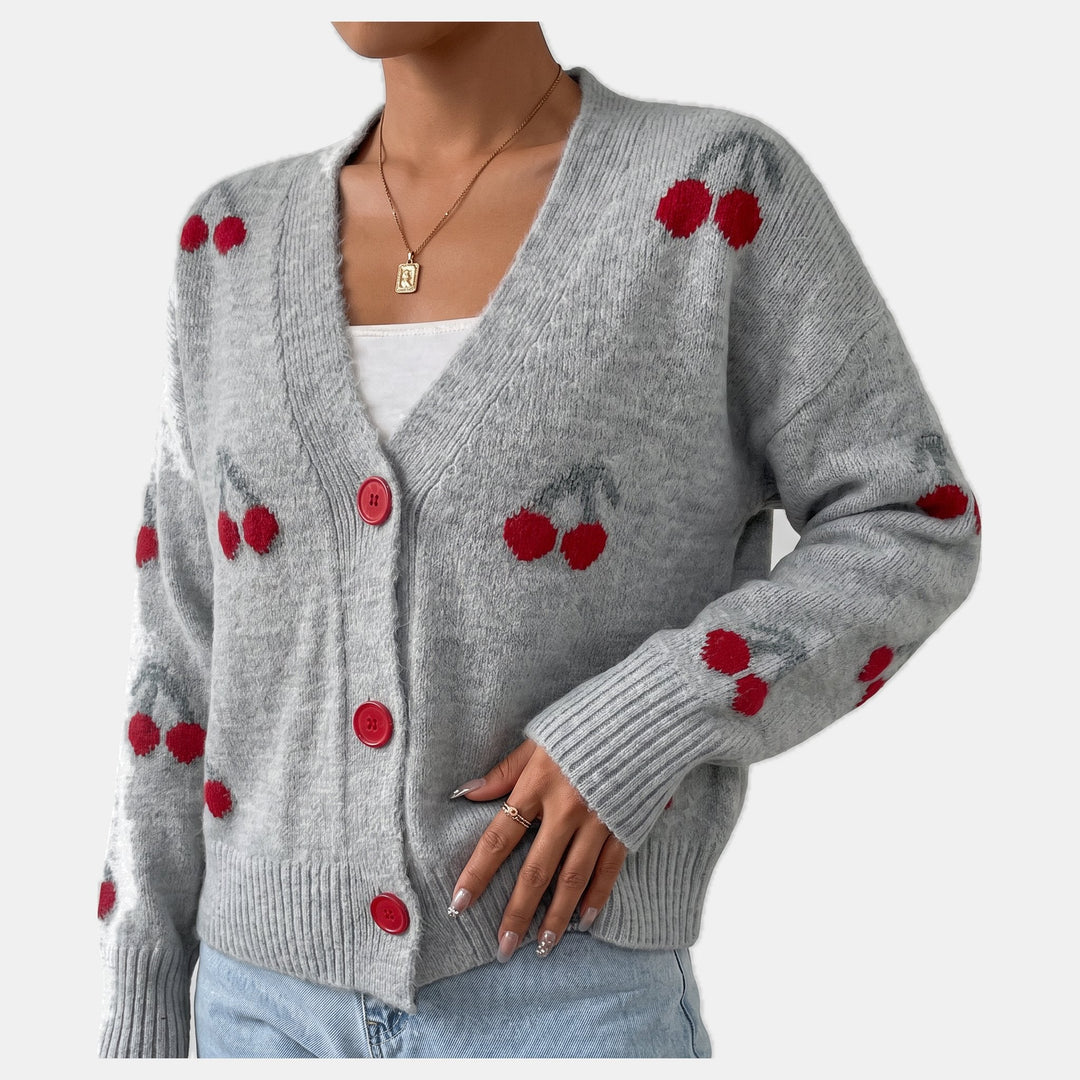 Women's Cropped Knit Cardigan Sweater
