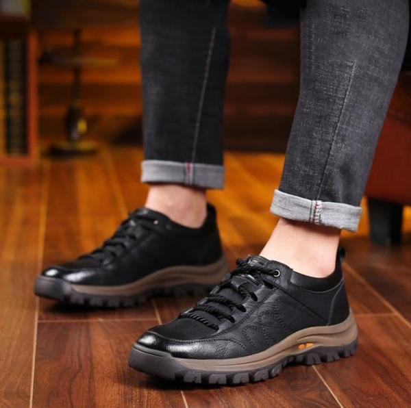 Men’s Orthopaedic Leather Shoes | Supportive Comfort Walking Shoes