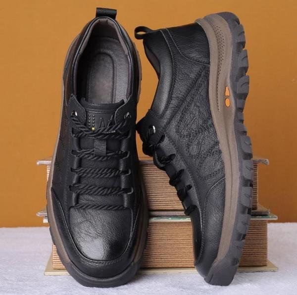 Men’s Orthopaedic Leather Shoes | Supportive Comfort Walking Shoes
