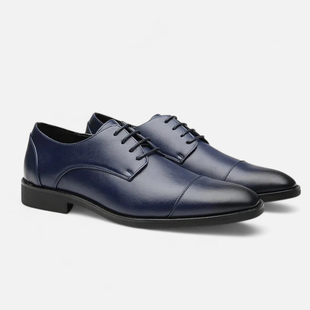 Dress Shoes with Lace-Up Front and Cap Toe for Men