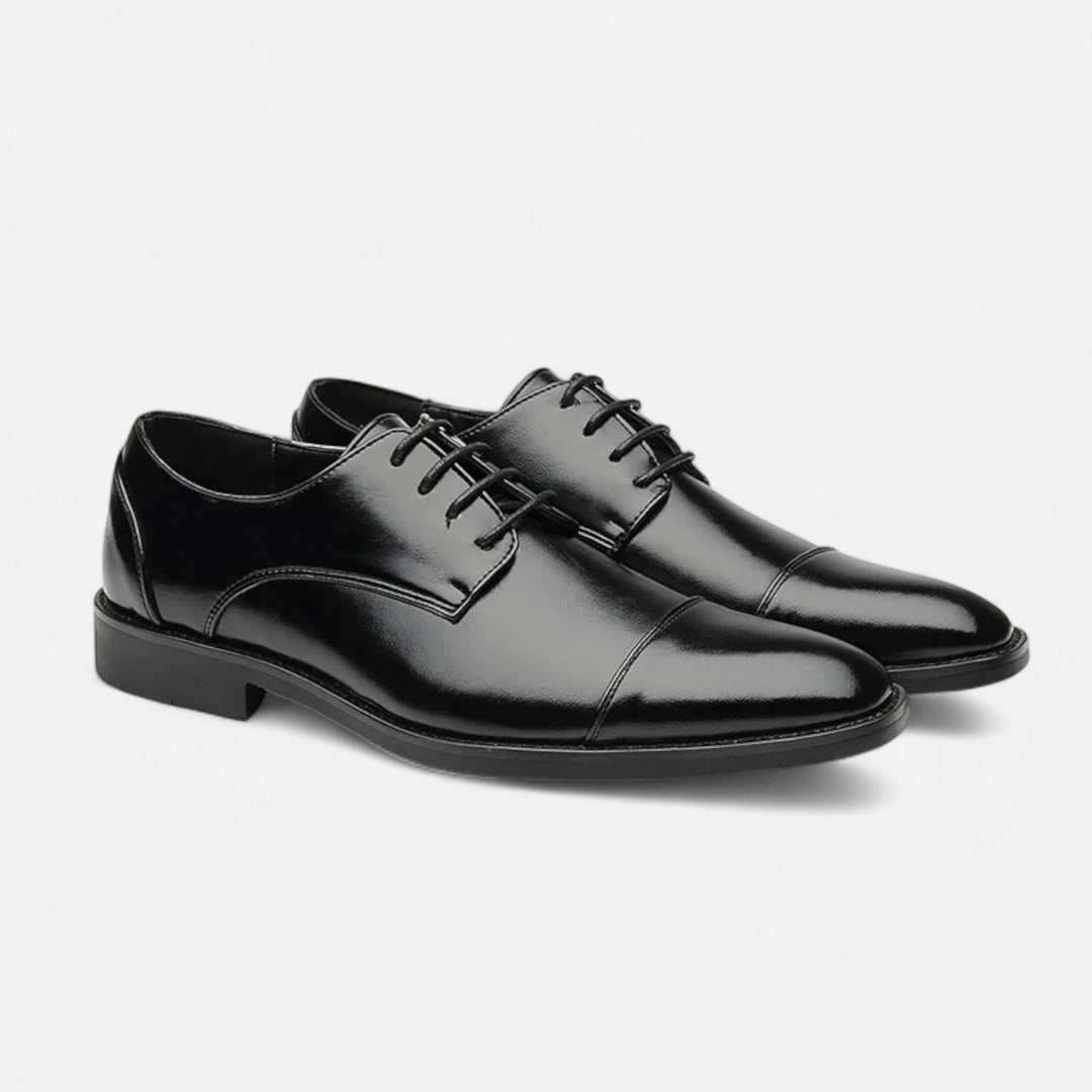 Dress Shoes with Lace-Up Front and Cap Toe for Men