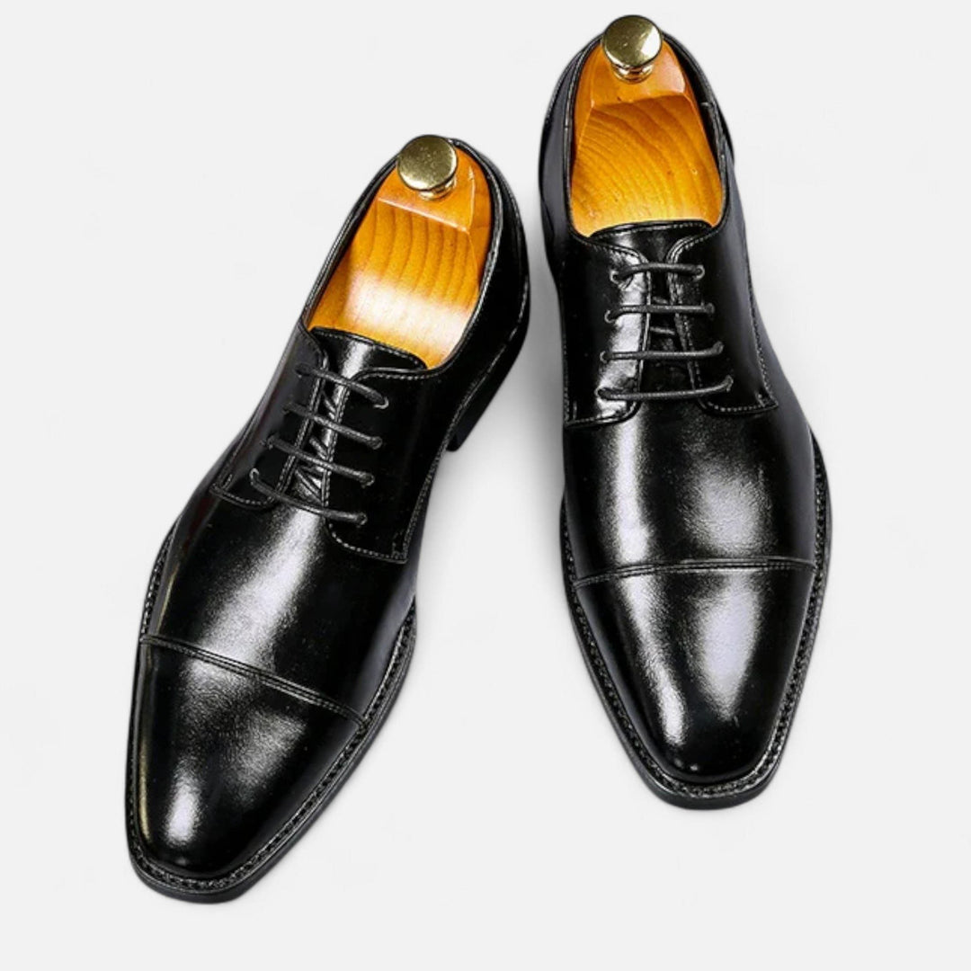 Dress Shoes with Lace-Up Front and Cap Toe for Men