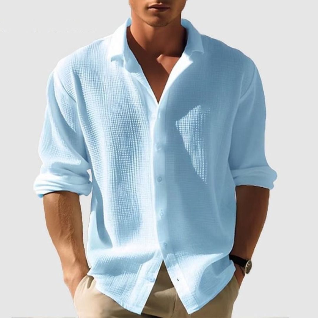 Men’s Casual Button Up Shirt Long Sleeve Relaxed Fit Everyday Shirt