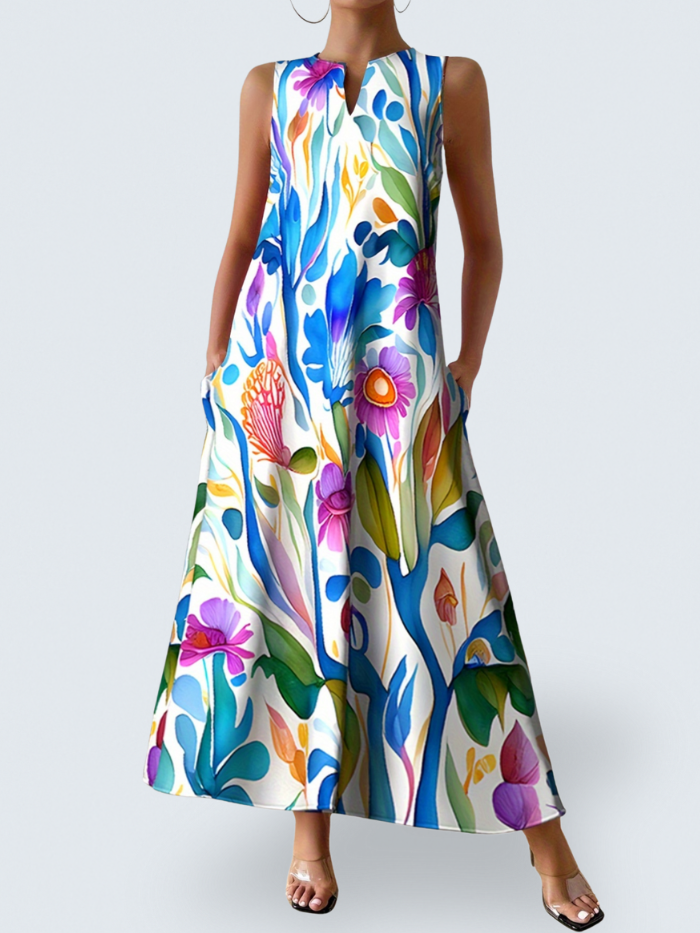 Maxi Dress – Vibrant Blooming Print
