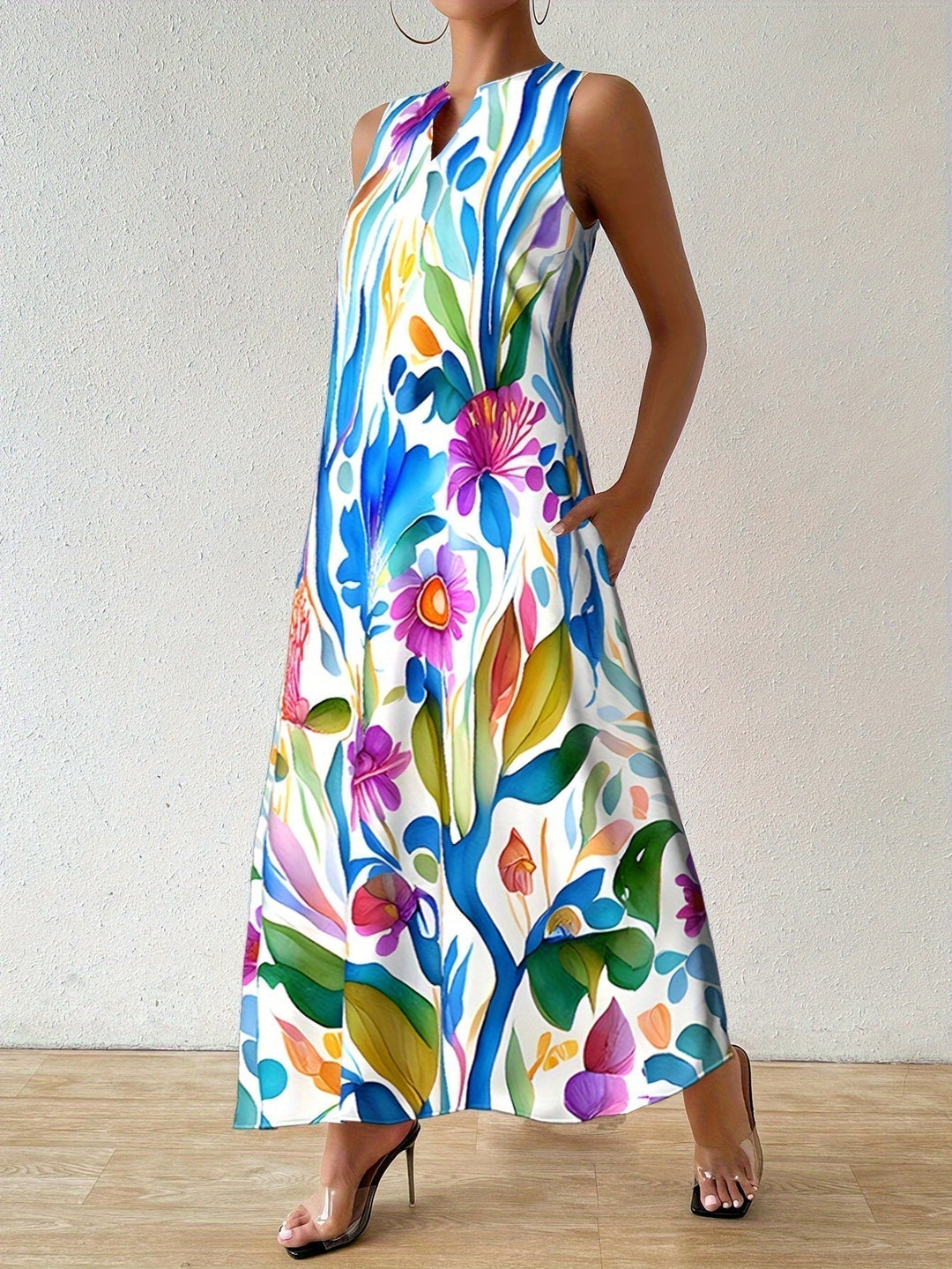 Maxi Dress – Vibrant Blooming Print
