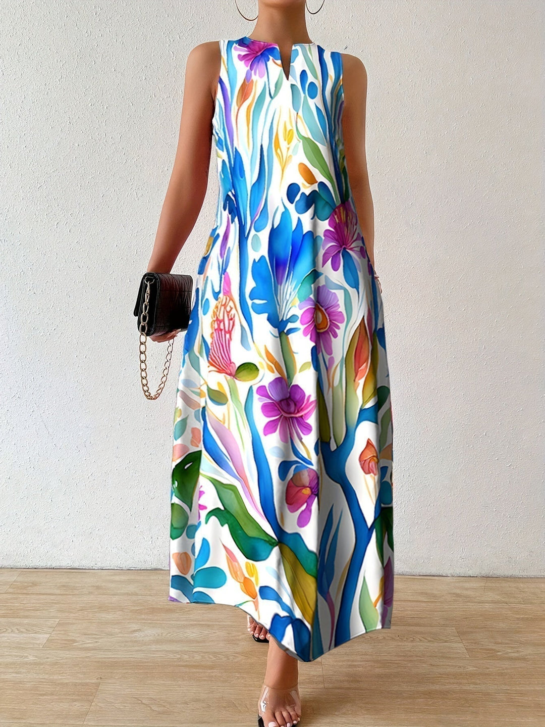 Maxi Dress – Vibrant Blooming Print