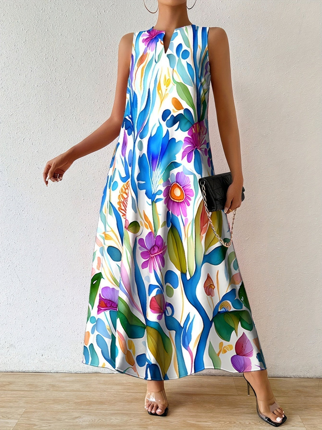Maxi Dress – Vibrant Blooming Print
