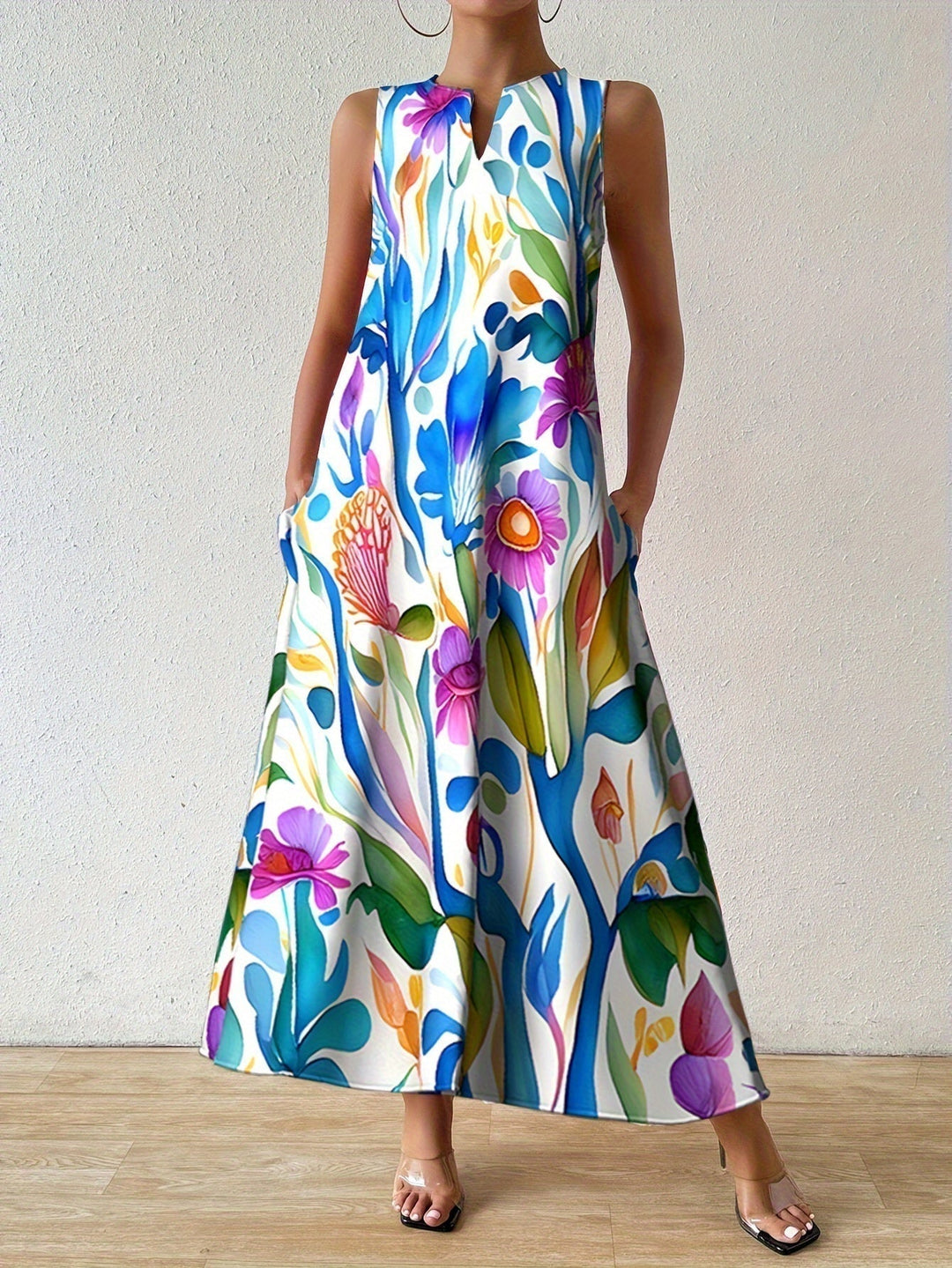Maxi Dress – Vibrant Blooming Print