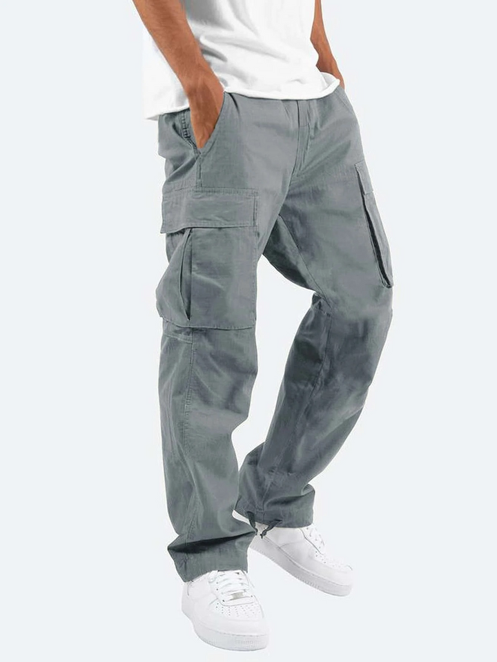Men’s Cargo Pants Casual Multi Pocket Outdoor Work Trousers Loose Fit
