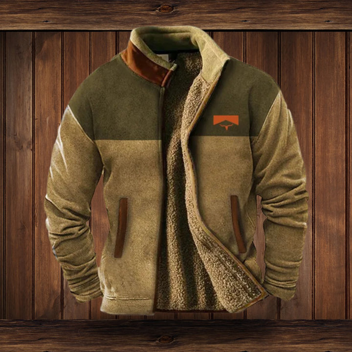 Alexander | Men's Western Sherpa-Lined Full-Zip Fleece Bomber Jacket