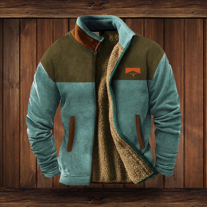 Alexander | Men's Western Sherpa-Lined Full-Zip Fleece Bomber Jacket