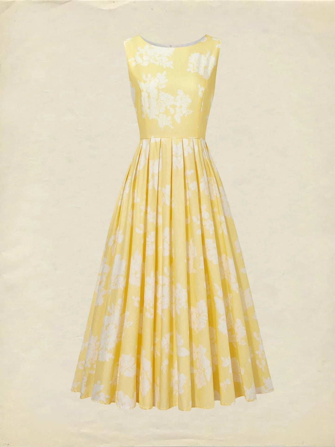 Midi Dress – Off-Shoulder Floral Swing