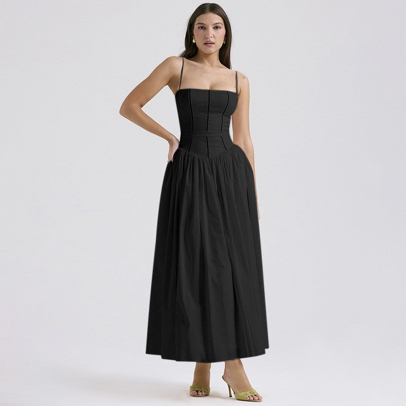 Arvelle | Pleated Strapless Midi Wedding Guest Gowns