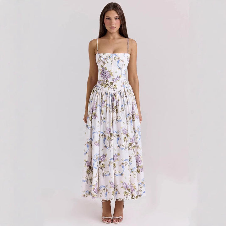 Arvelle | Pleated Strapless Midi Wedding Guest Gowns