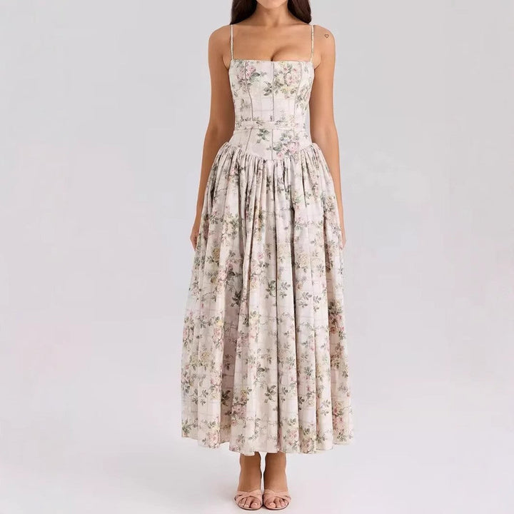Arvelle | Pleated Strapless Midi Wedding Guest Gowns