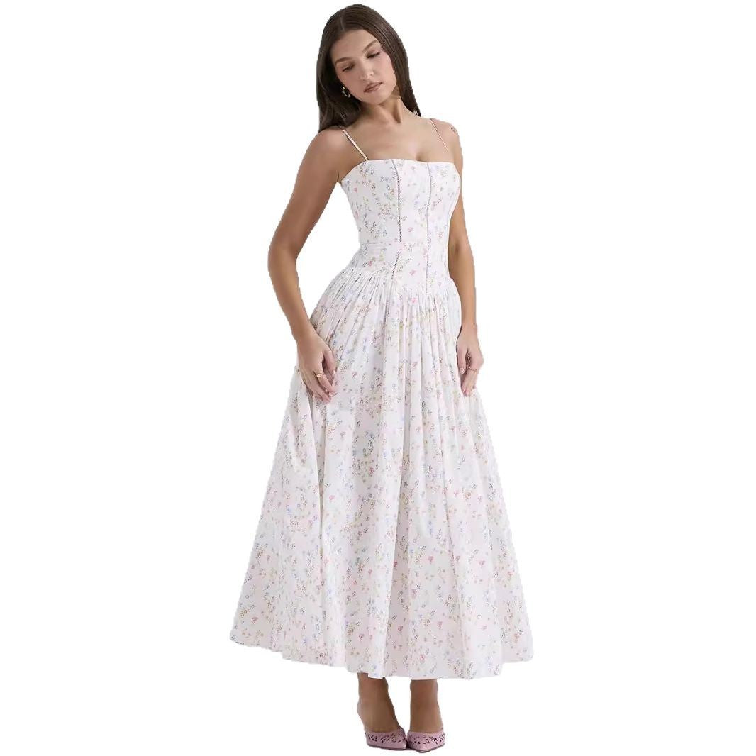 Arvelle | Pleated Strapless Midi Wedding Guest Gowns