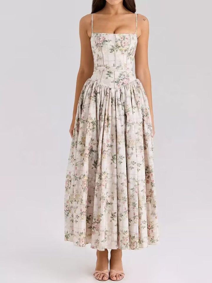 Arvelle | Pleated Strapless Midi Wedding Guest Gowns