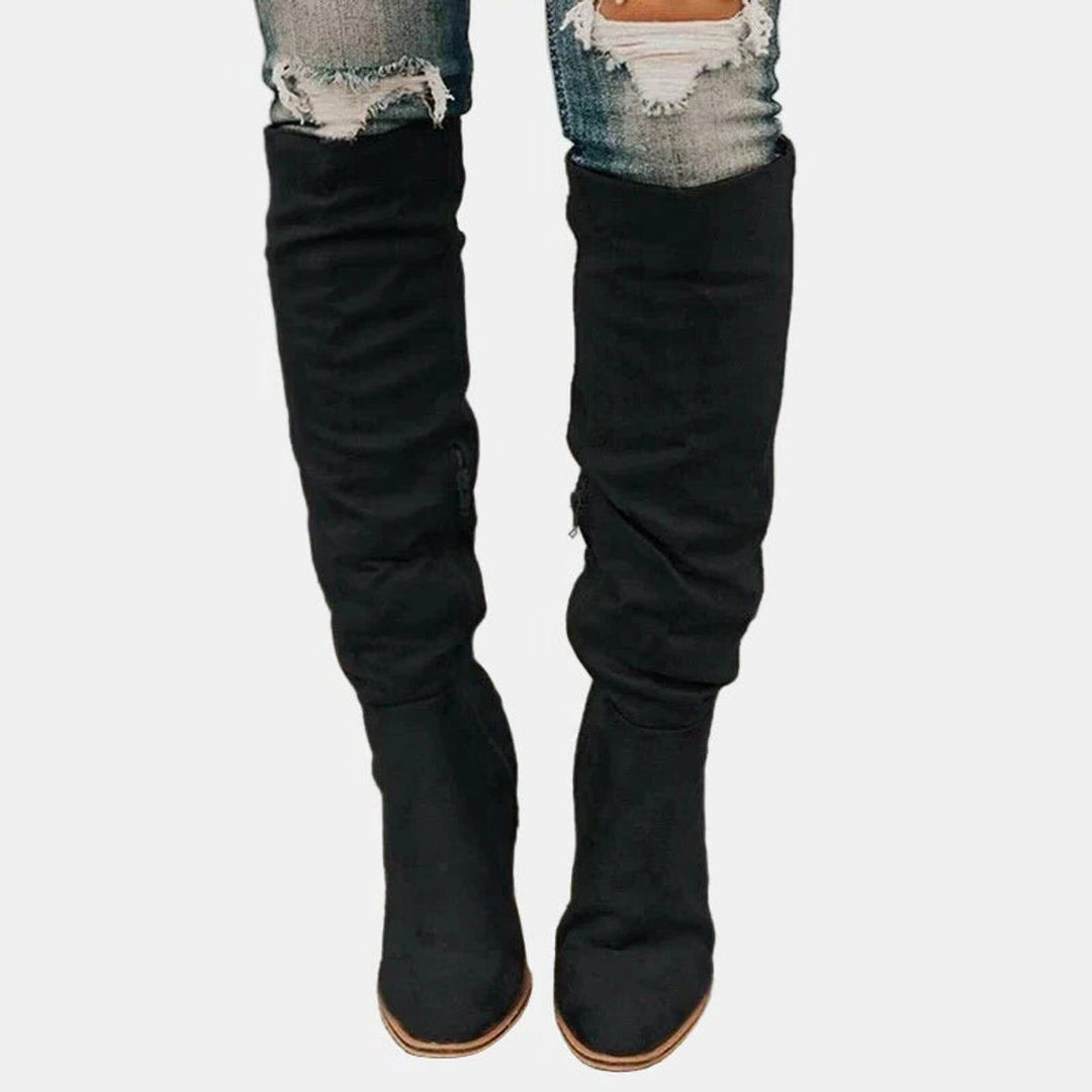 Over-The-Knee Block Heel Boots for Women
