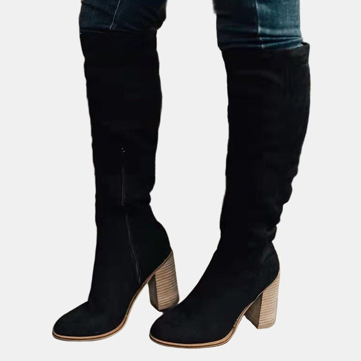 Over-The-Knee Block Heel Boots for Women