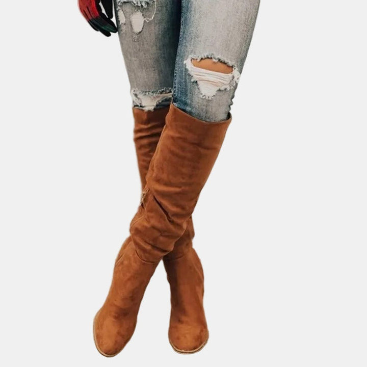 Over-The-Knee Block Heel Boots for Women