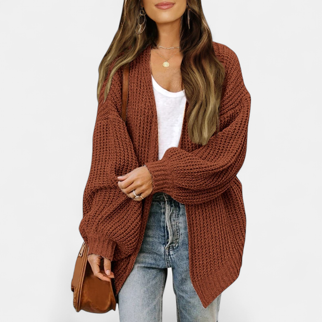 ALBA | Women's Oversized Long Knit Cardigan Sweater
