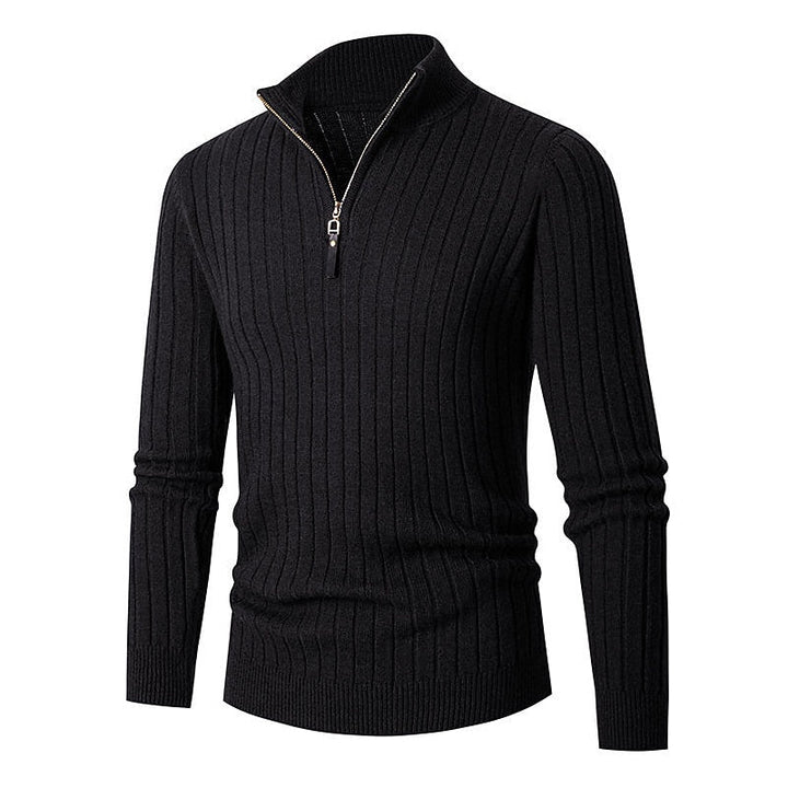 Gavin | Ribbed Quarter-Zip Sweater