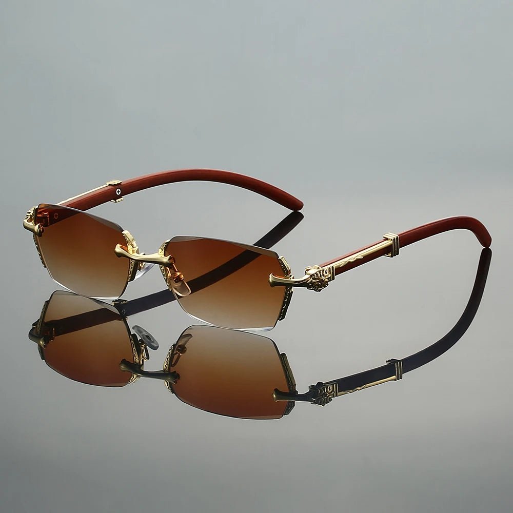 Arthur | Sunglasses Rimless Gold Frame Gradient UV400 Protection