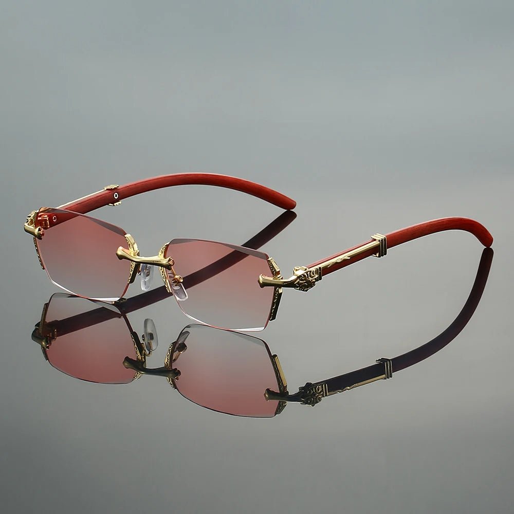 Arthur | Sunglasses Rimless Gold Frame Gradient UV400 Protection