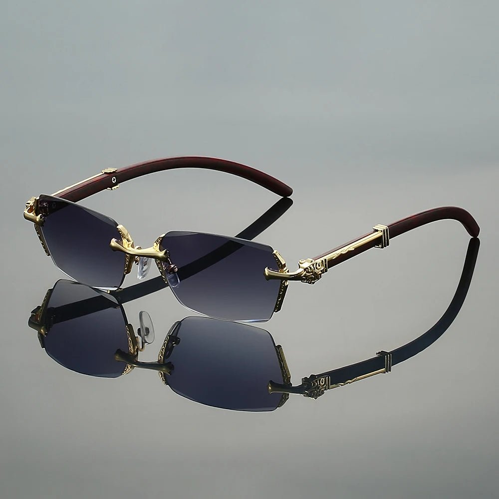 Arthur | Sunglasses Rimless Gold Frame Gradient UV400 Protection
