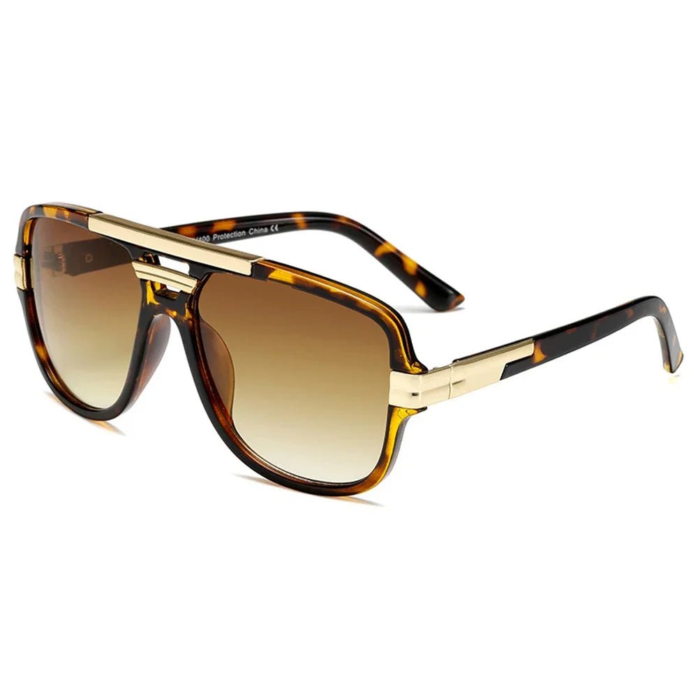 Alfie | Sunglasses Tortoiseshell Aviator UV400 Square Frame Gold