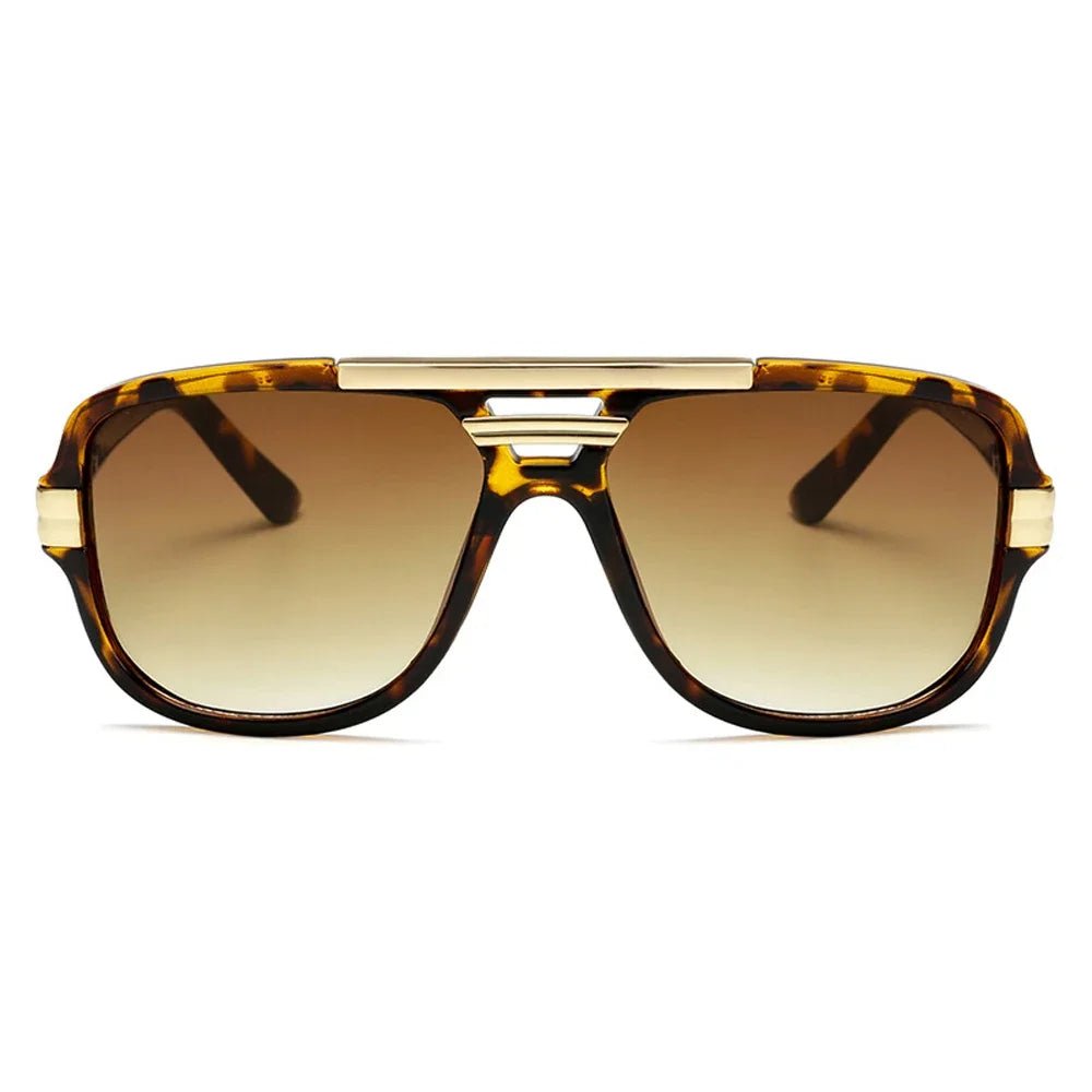 Alfie | Sunglasses Tortoiseshell Aviator UV400 Square Frame Gold