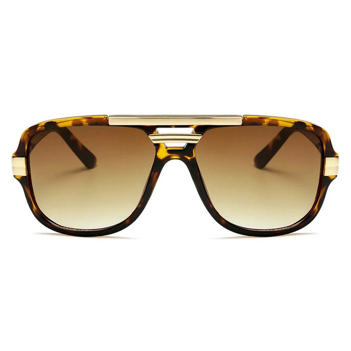 Alfie | Sunglasses Tortoiseshell Aviator UV400 Square Frame Gold