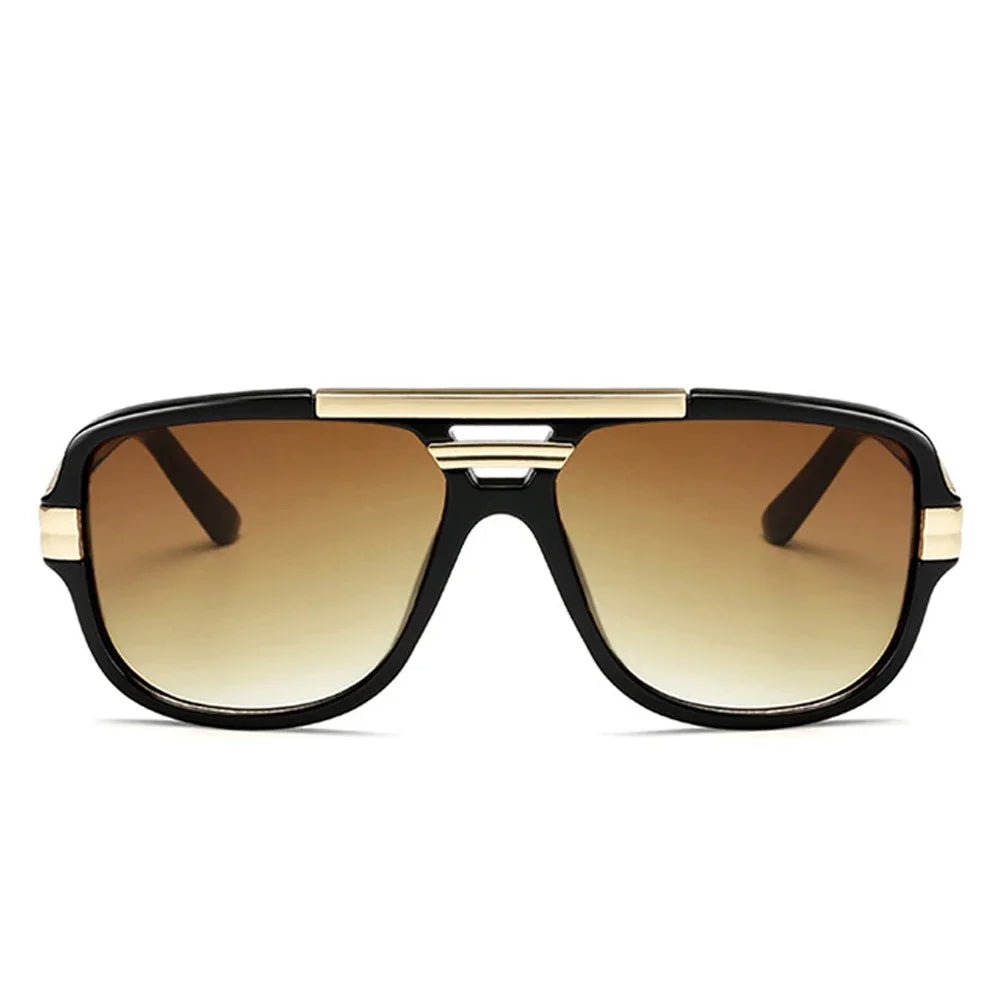 Alfie | Sunglasses Tortoiseshell Aviator UV400 Square Frame Gold